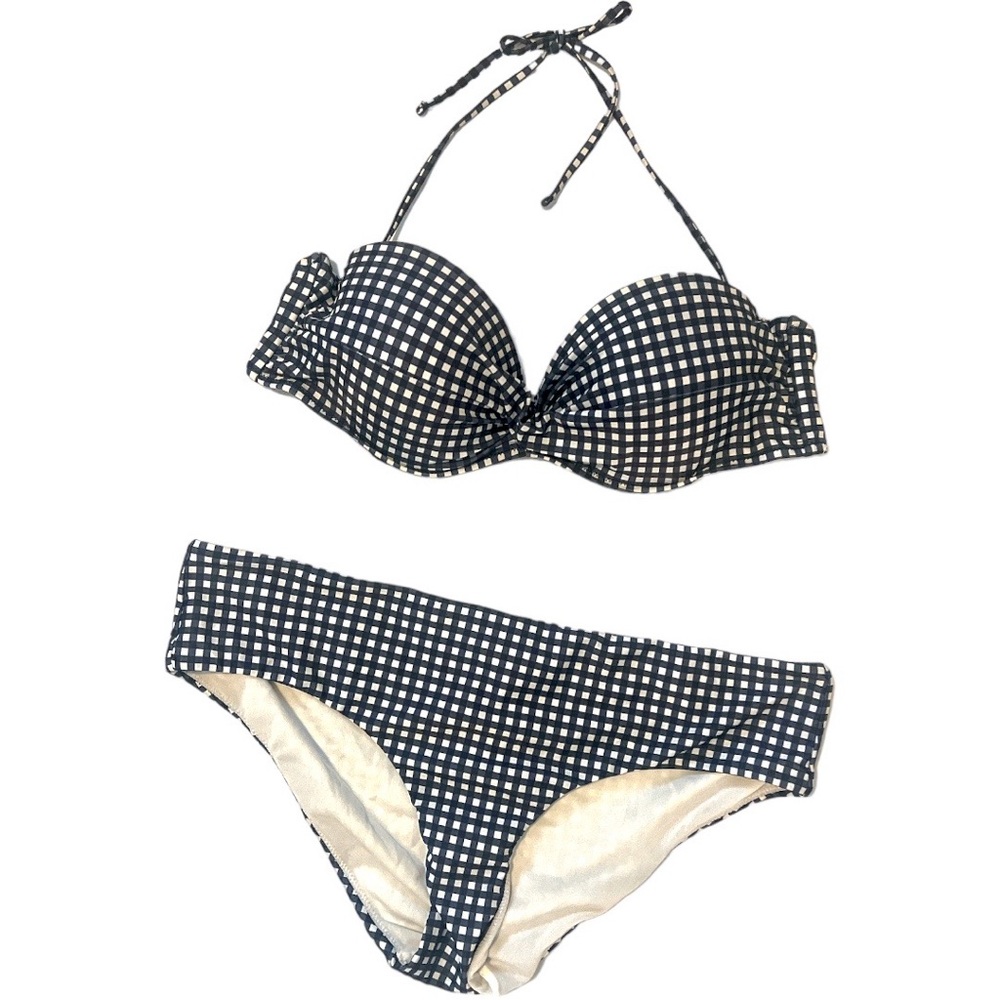 Blue and White Gingham Bikini